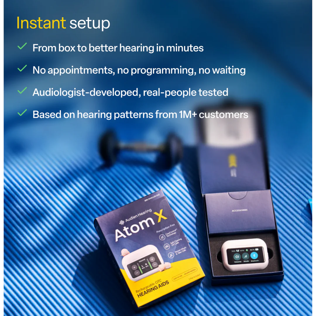 Audien Hearing Atom X Hearing Aids with Digital Case Control - Image 7