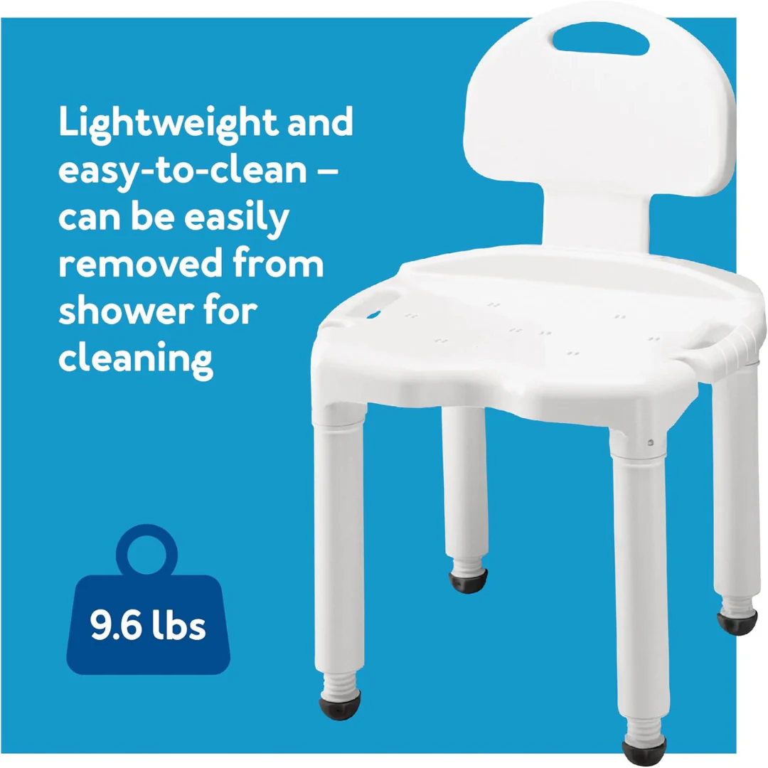 Carex Bariatric Bath Seat And Shower Chair with Backrest - Image 7