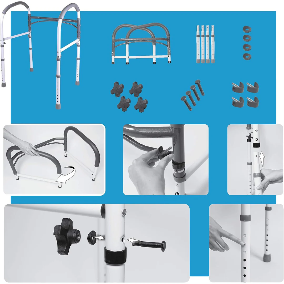 Carex Bathroom Safety Rail - Universal Standing Aid - Fits Over Toilet - Image 5