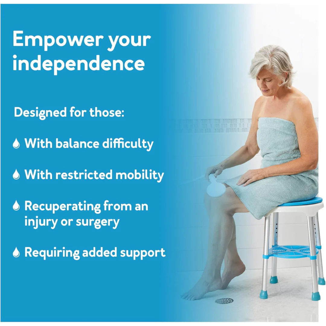 Carex EZ Shower Swivel Stool - Image 3