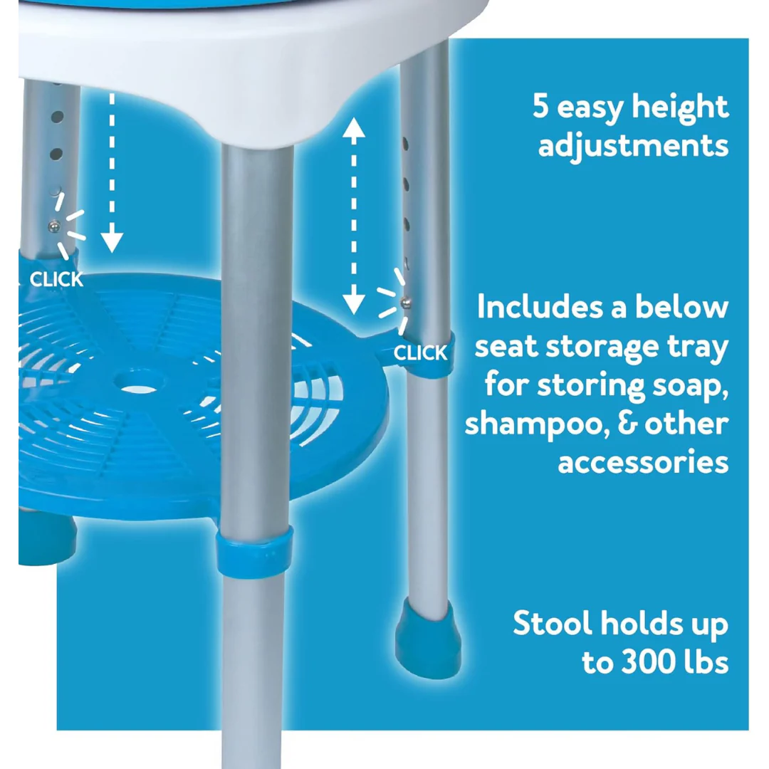 Carex EZ Shower Swivel Stool - Image 9
