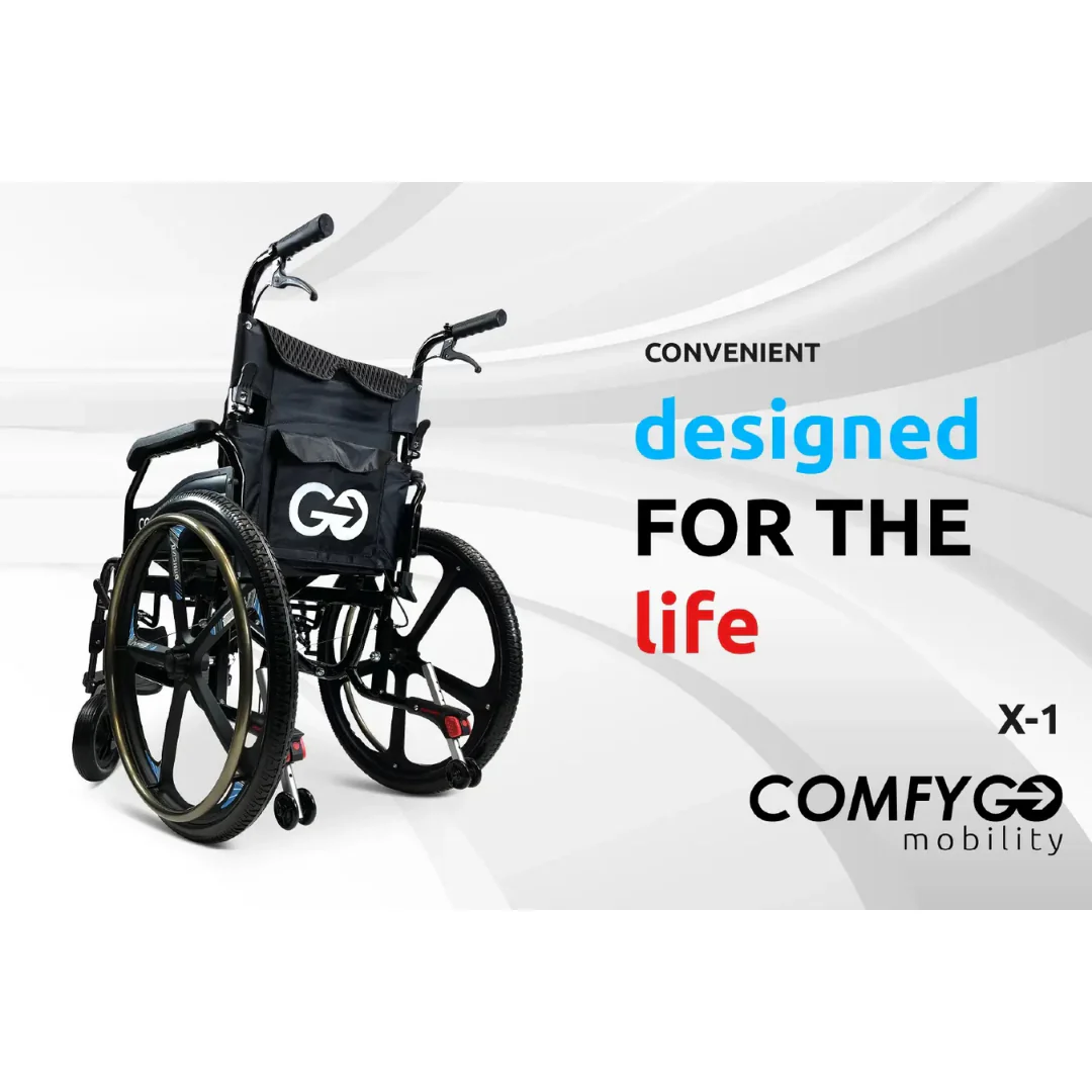 ComfyGo X-1 Lightweight Manual Wheelchair with Quick-Detach Wheels - Image 5