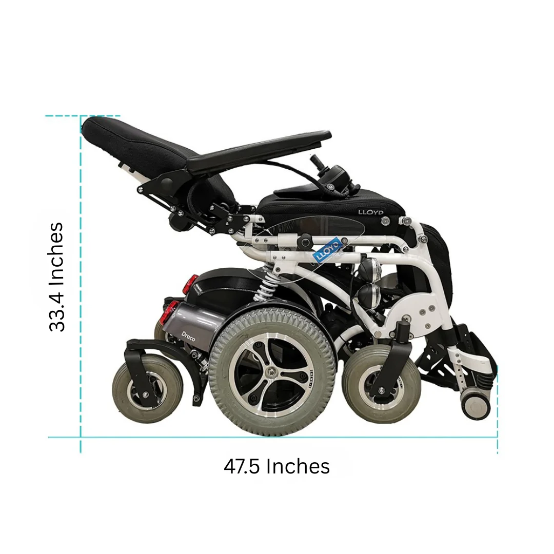 Foldawheel Lloyd Draco Advanced Standing Power Wheelchair - Image 4