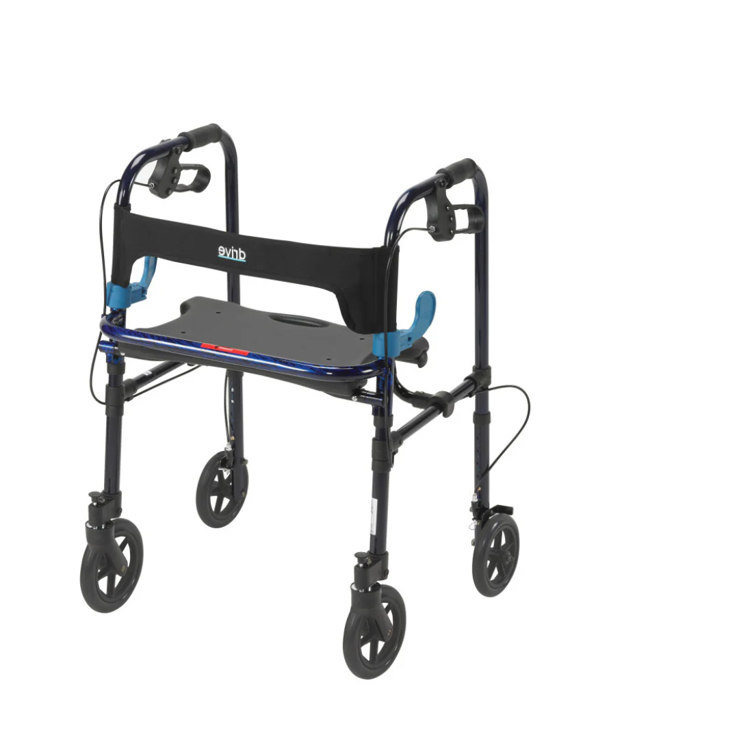 Drive Clever-Lite Walker with Seat and 8" Casters