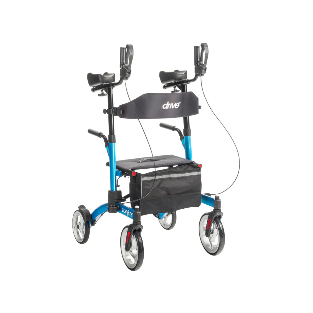 Drive Elevate Folding Upright Rolling Walker