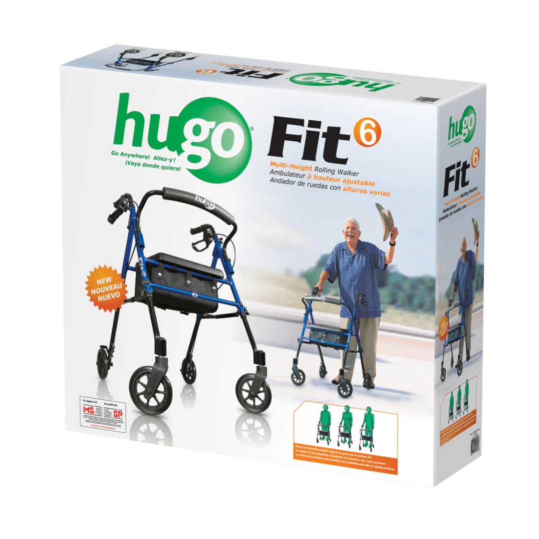 Drive Hugo Fit 6 Portable Lightweight Rollator - Image 4