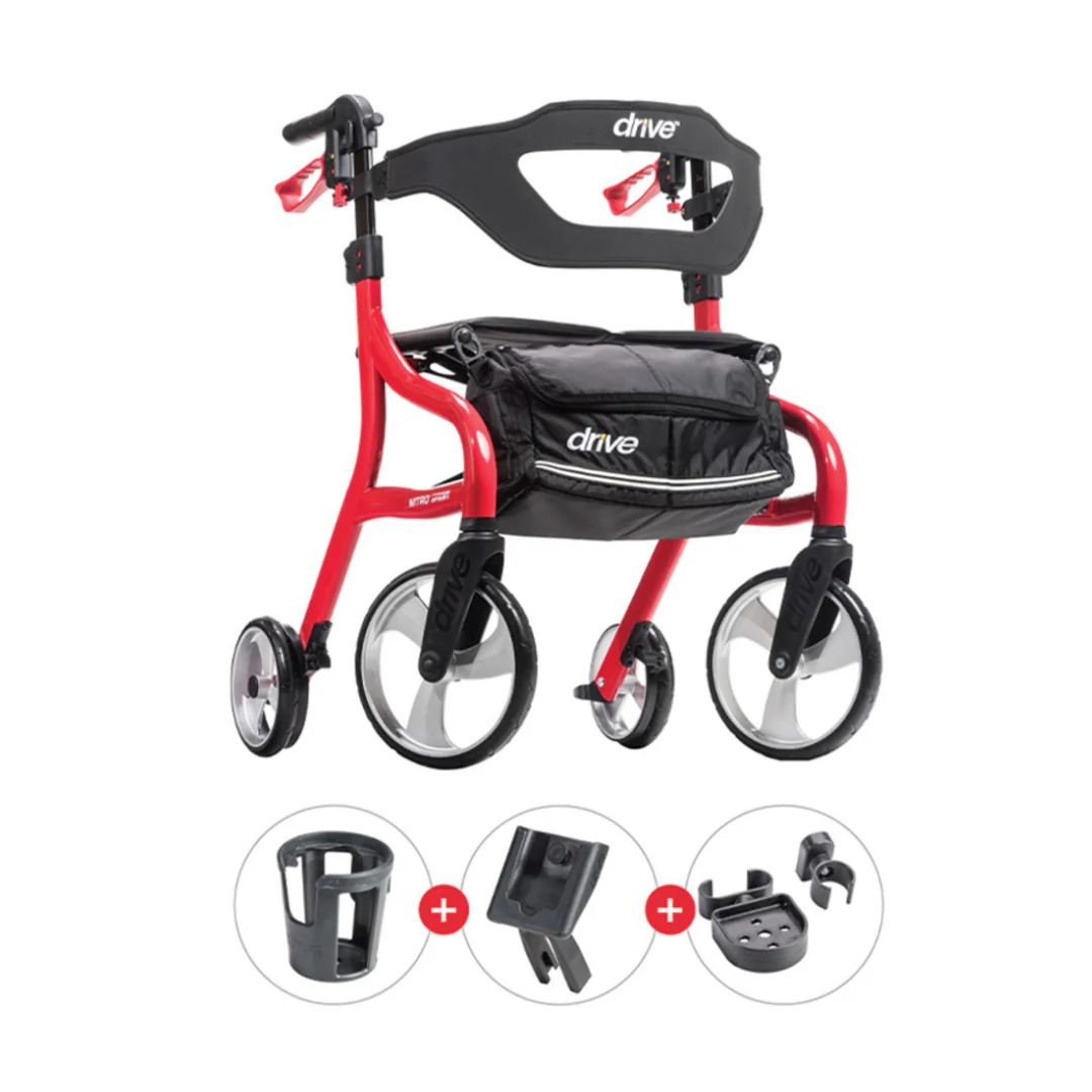 Drive Nitro® Sprint Rollator with Accessory Bundle - Image 5
