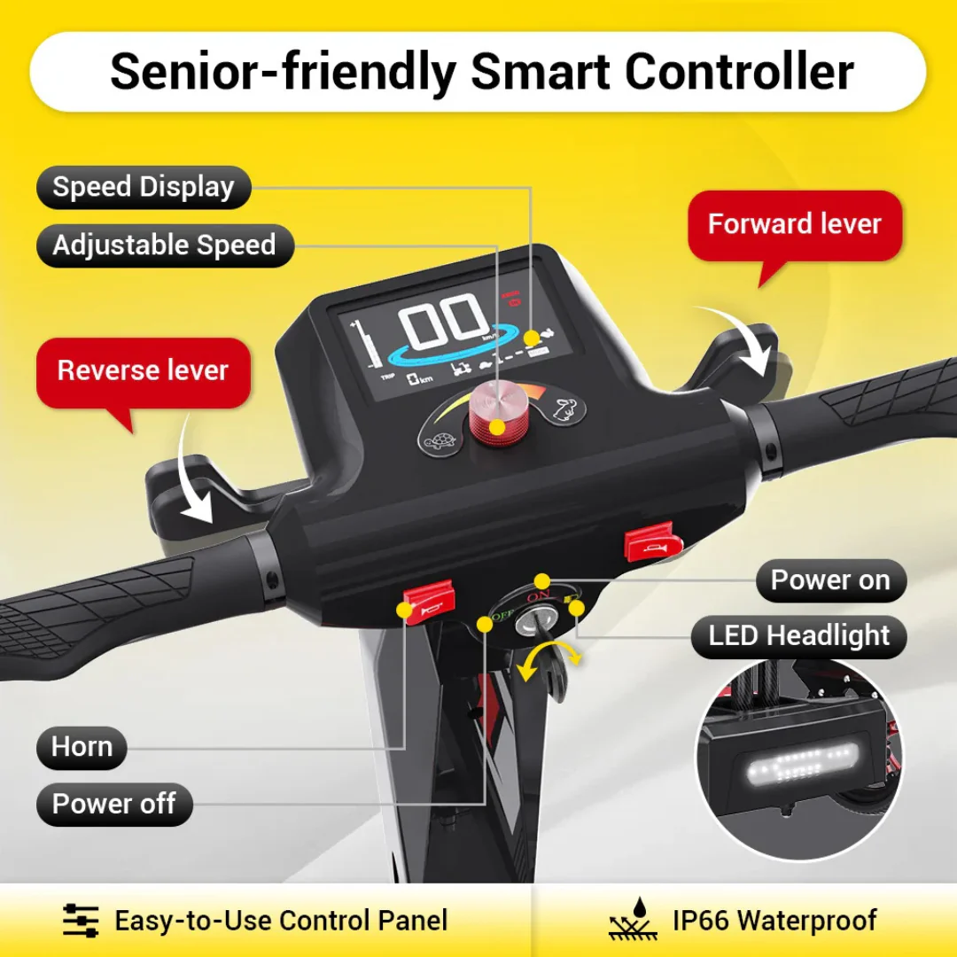 Easwe® M20 Carbon Fiber Ultralite Electric Mobility Scooter - Image 5