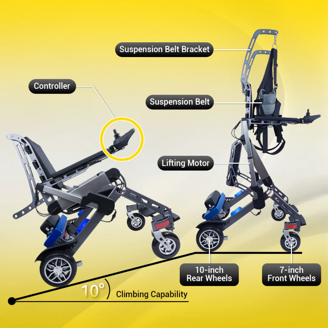 Easwe™ S10 – Standing Electric Wheelchair for Rehabilitation Training - Image 11