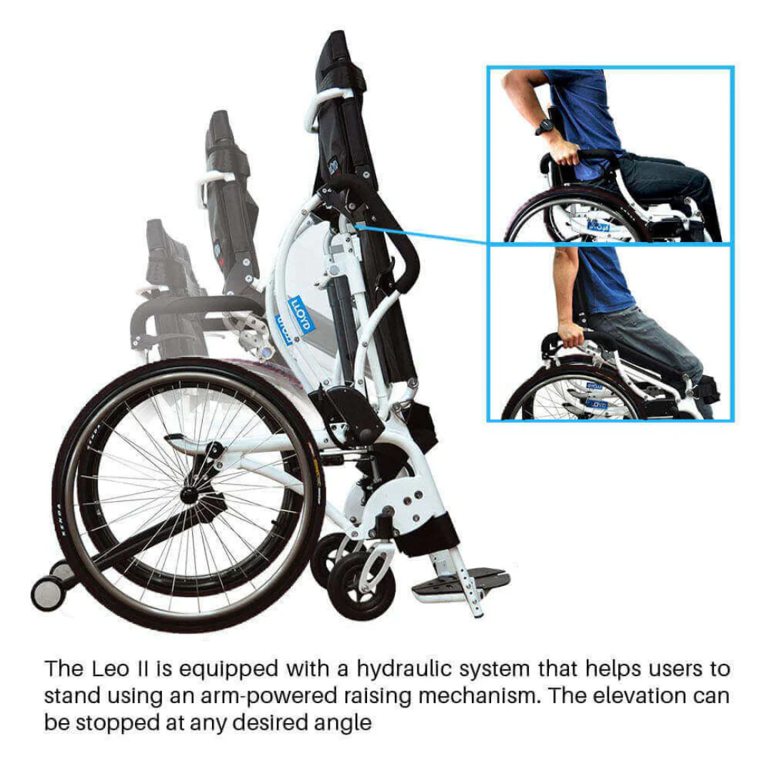 Foldawheel Lloyd LEO Ultralite Standing Manual Wheelchair - Image 3