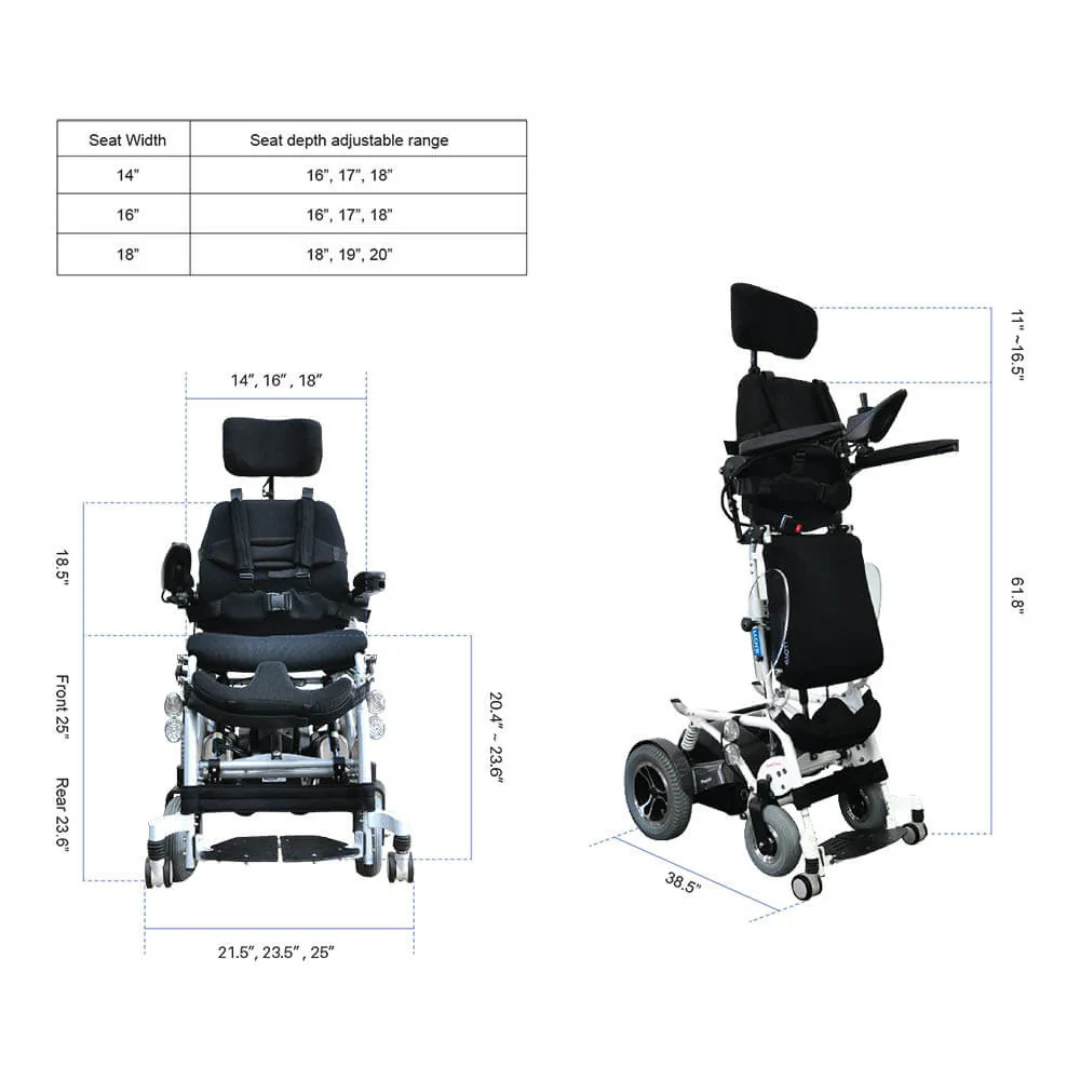 Foldawheel Lloyd Phoenix 2 Standing Power Wheelchair - Image 9