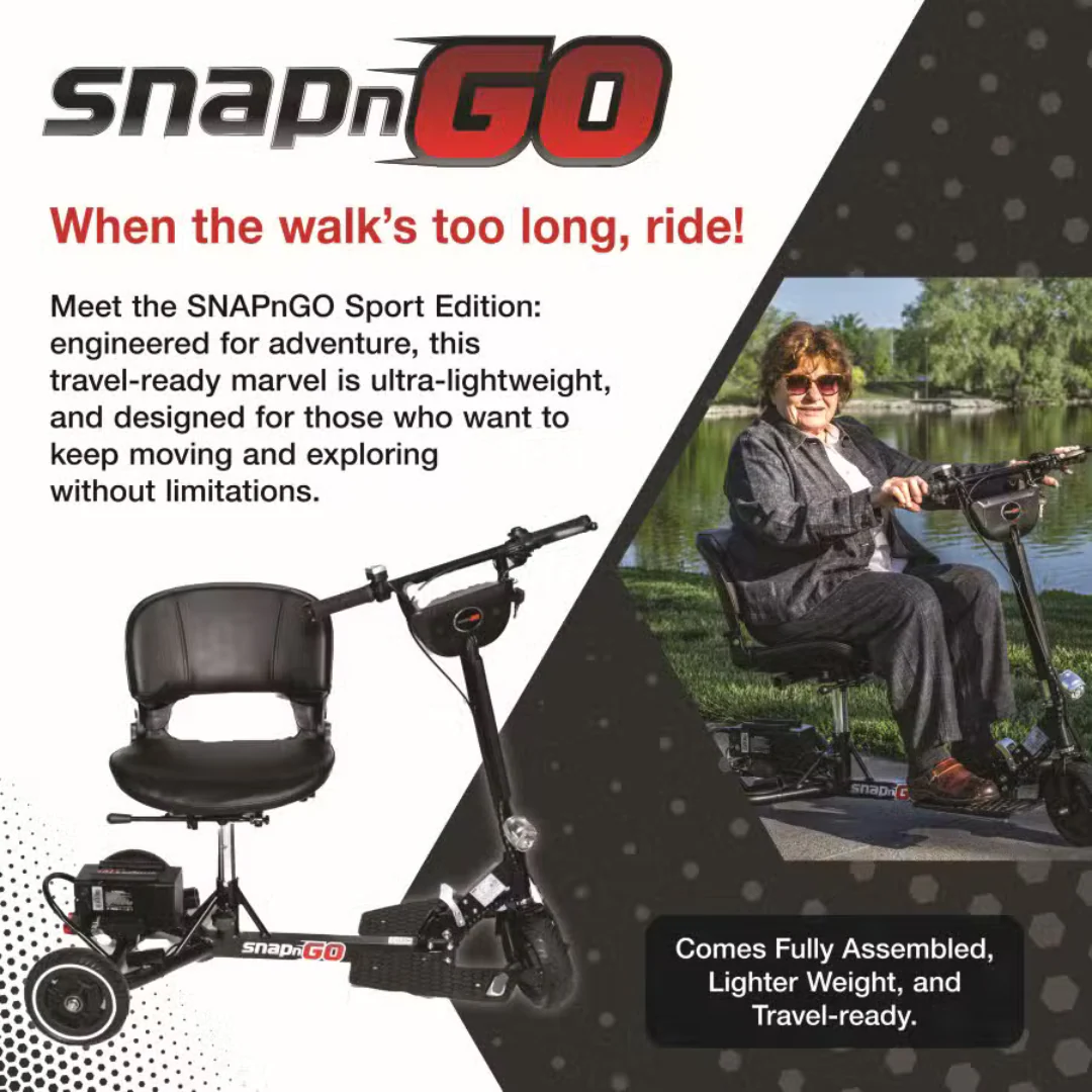 Glion SnapnGO Ultralight Folding Mobility Scooter - Airline Approved - Image 16