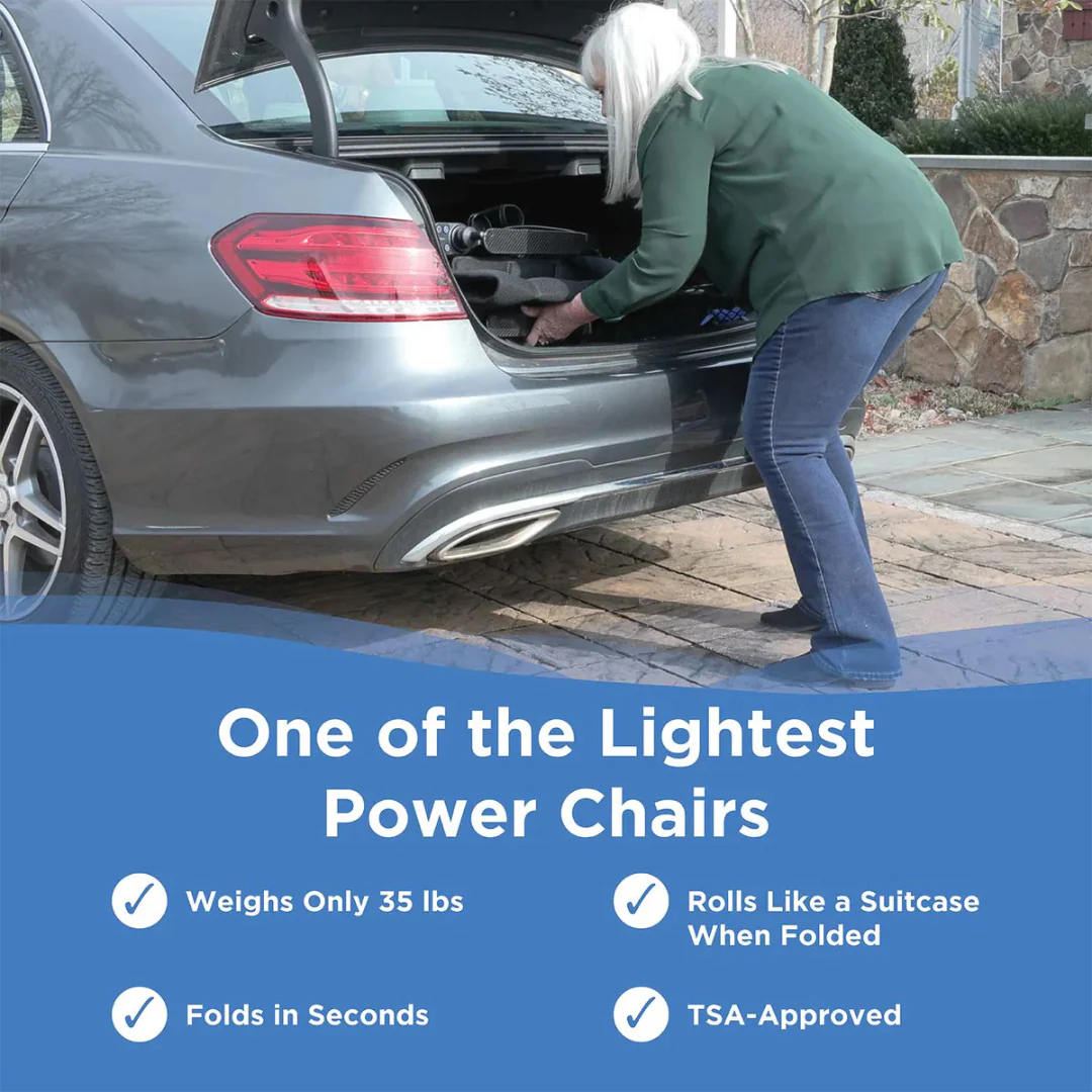 Journey Air Lightweight Folding Powerchair - Only 37 lbs - Image 3