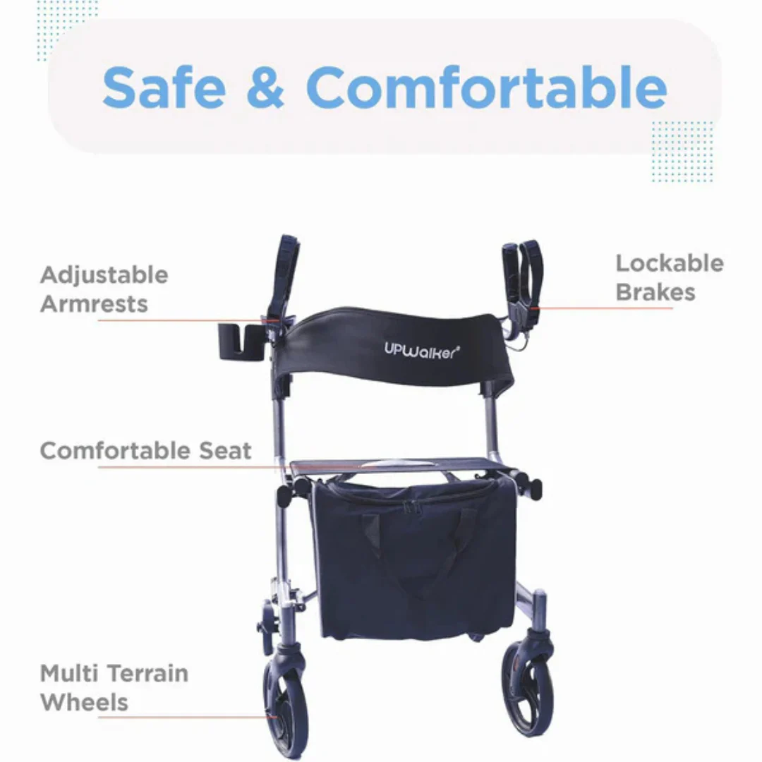 Journey UPWalker® EZ Lite Rollator - Upright Rolling Walker - Image 3