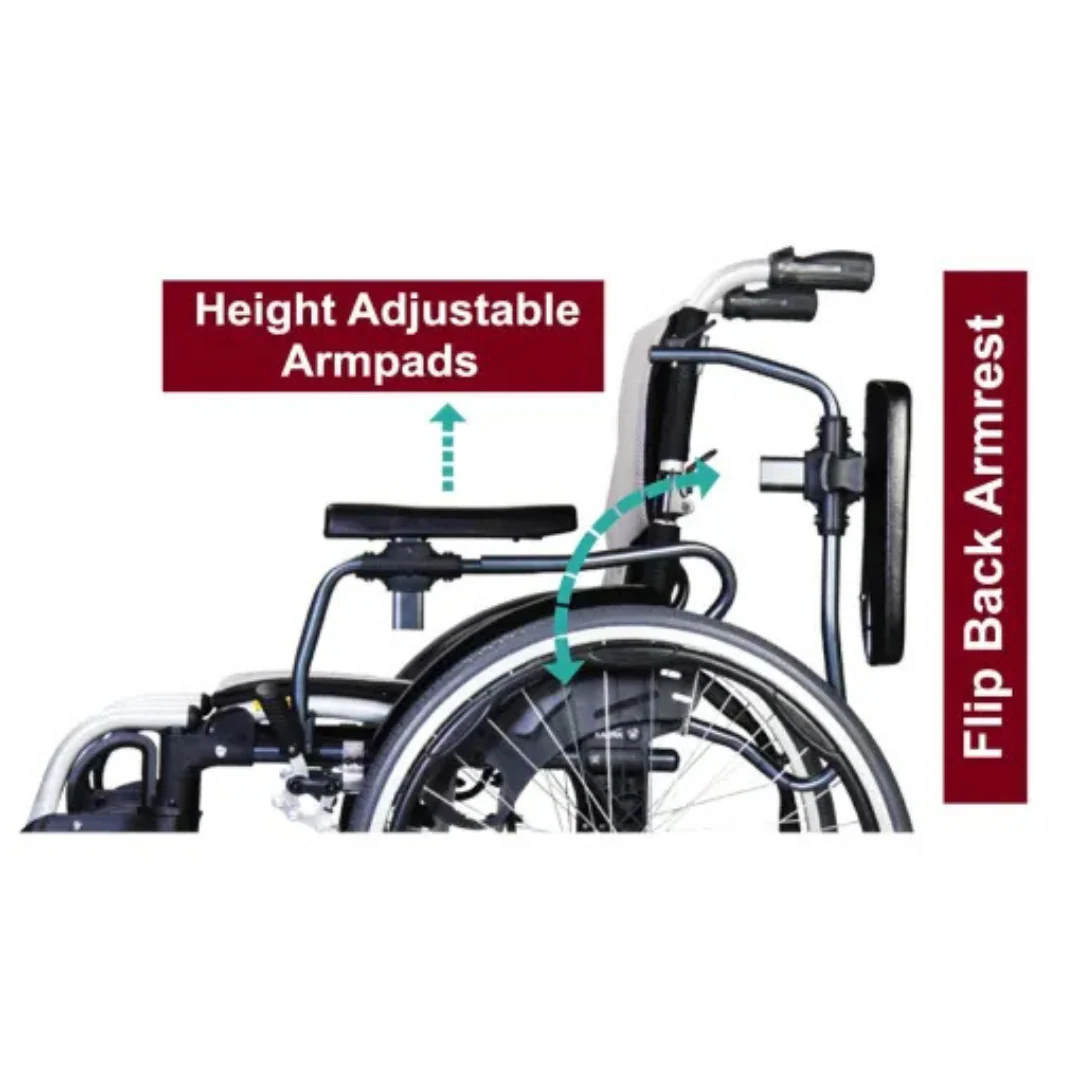 Karman S-Ergo 305 Ultra Lightweight Ergonomic Wheelchair - Adjustable Seat Height - Image 6