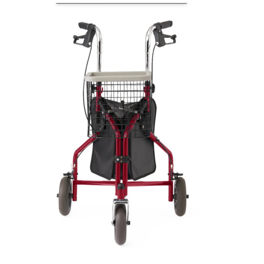 Medline 3-Wheel Steel Rollators - Lightweight and Folding - Image 5