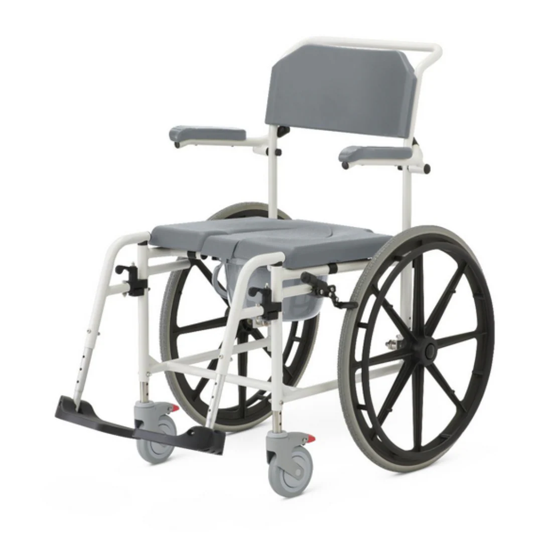 Medline Padded Shower Wheelchair Commode - Open Box Slightly Used - Image 7