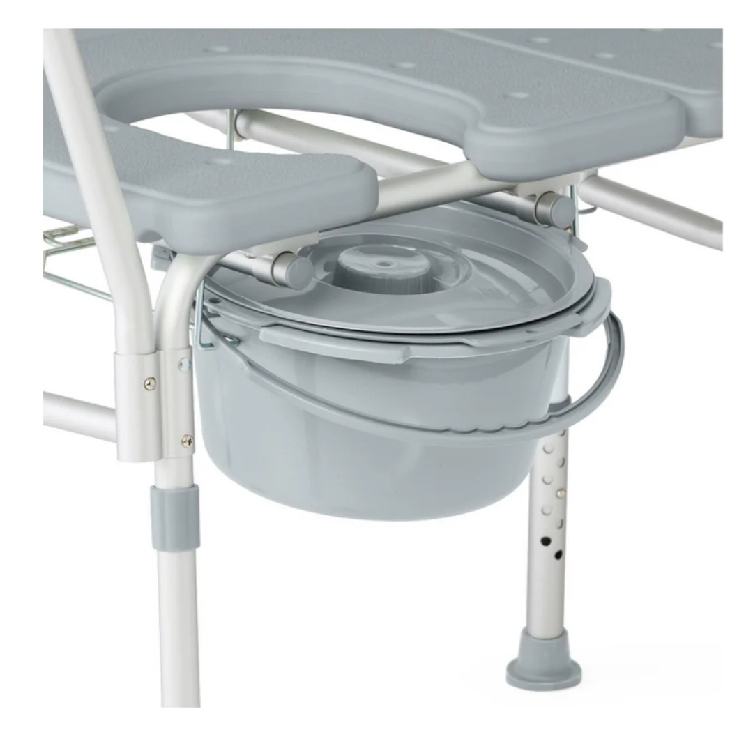 Medline Bariatric Combination Transfer Bench and Commode - Image 4