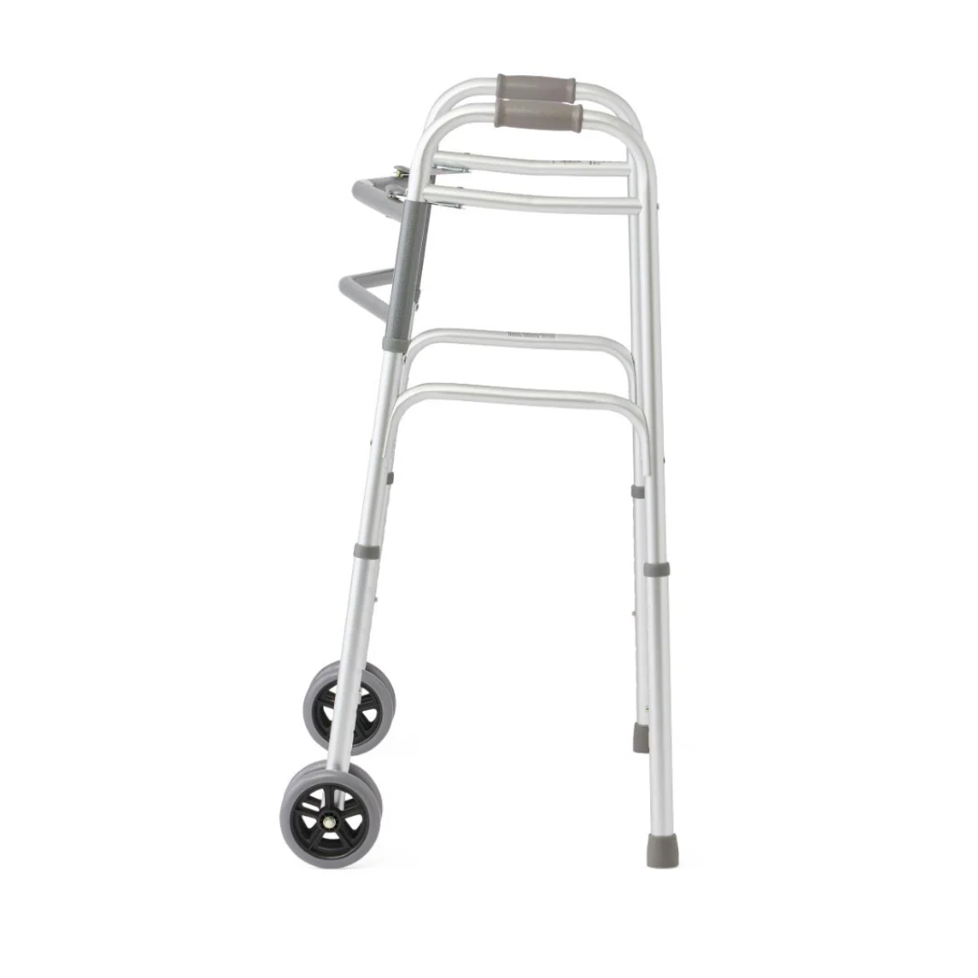 Medline Bariatric Folding Walker with XL Wheels - Image 5