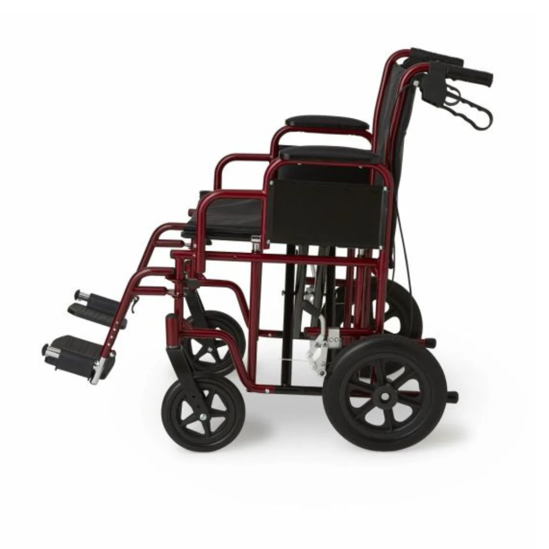 Medline Bariatric Transport Chair with Swing-Away Footrests - Image 6