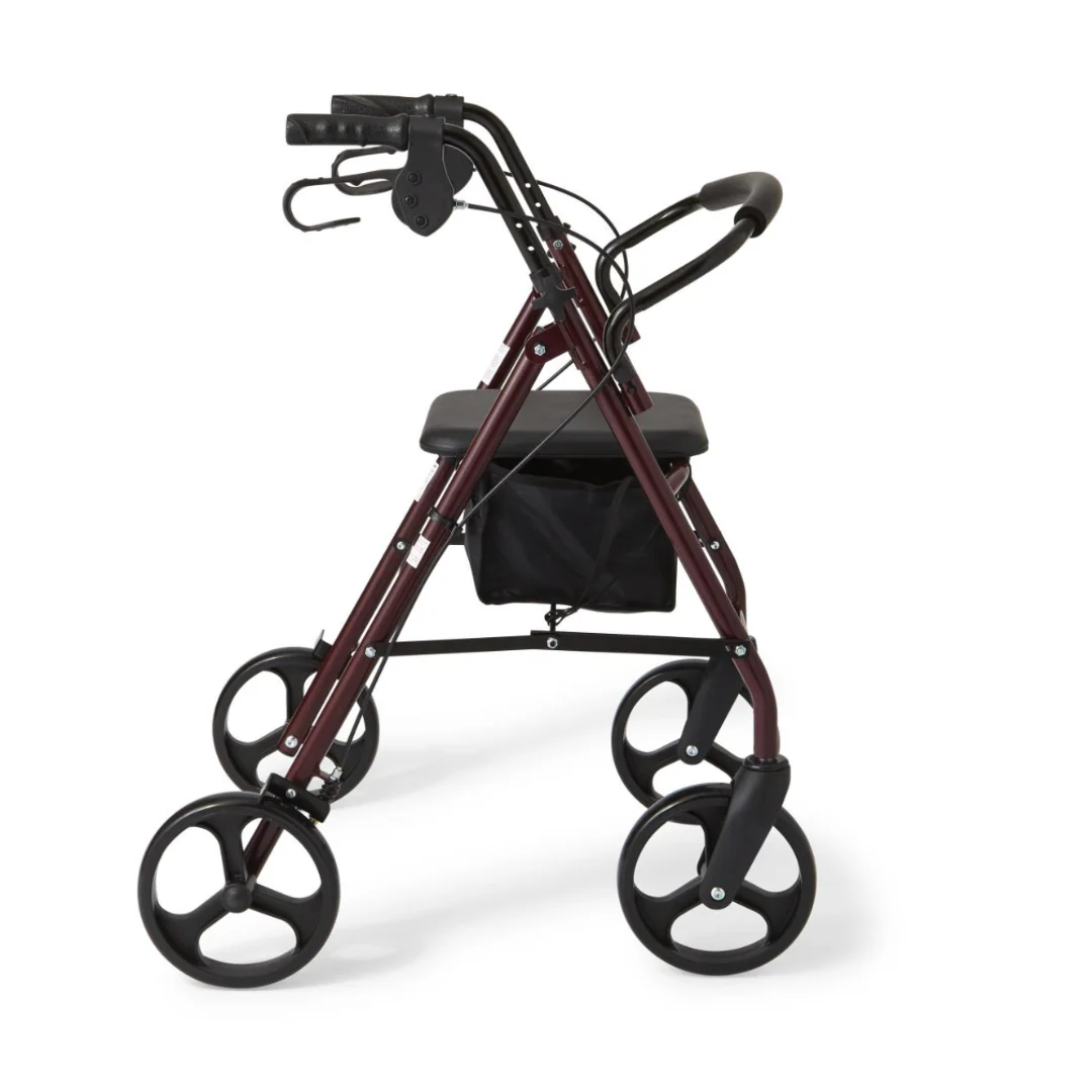 Medline Basic Lightweight Steel Folding Rollator - Open Box - Image 12