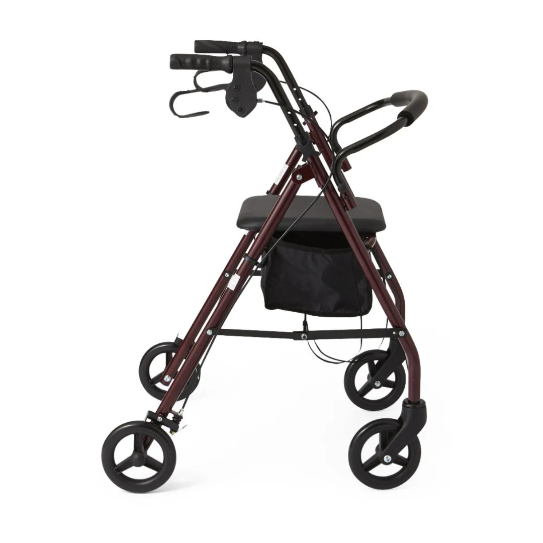 Medline Basic Lightweight Steel Folding Rollator - Open Box - Image 15