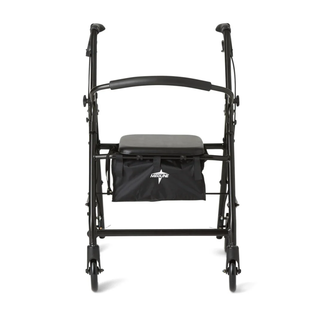 Medline Basic Lightweight Steel Folding Rollator - Open Box - Image 19