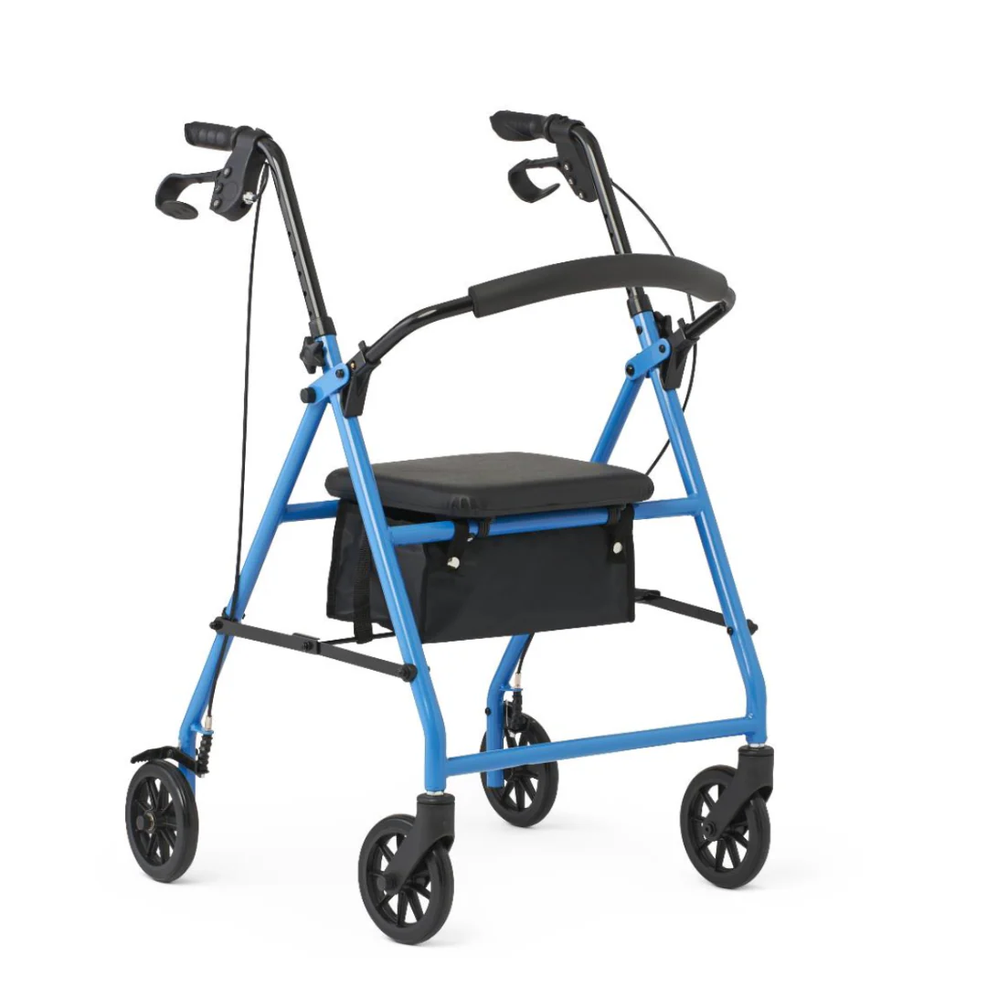 Medline Basic Lightweight Steel Folding Rollator - Open Box - Image 23