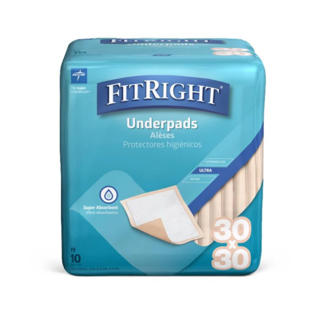 Medline FitRight Underpads - Moderate or Heavy Absorbency - Image 8