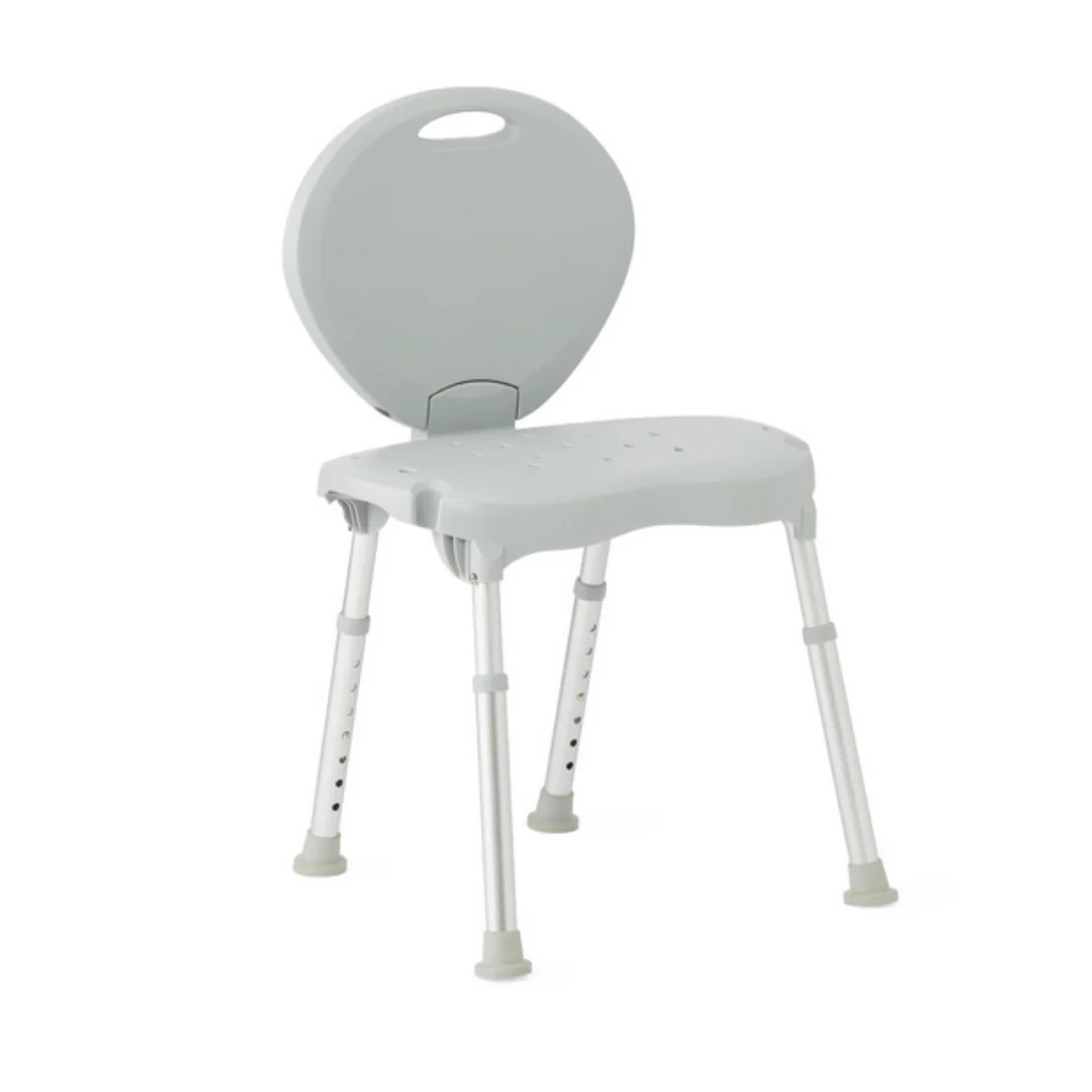 Medline Folding Portable Shower Chair with Backrest