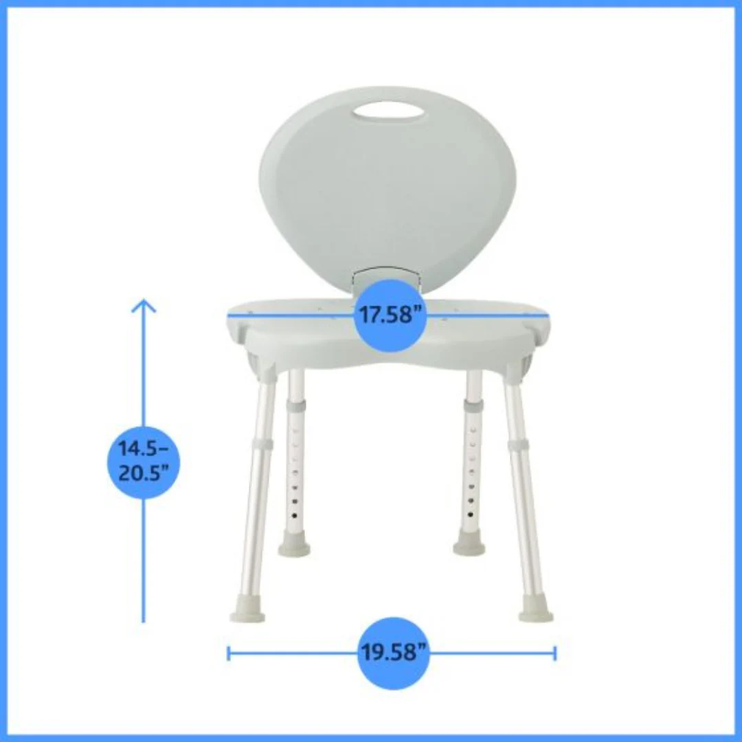 Medline Folding Portable Shower Chair with Backrest - Image 10