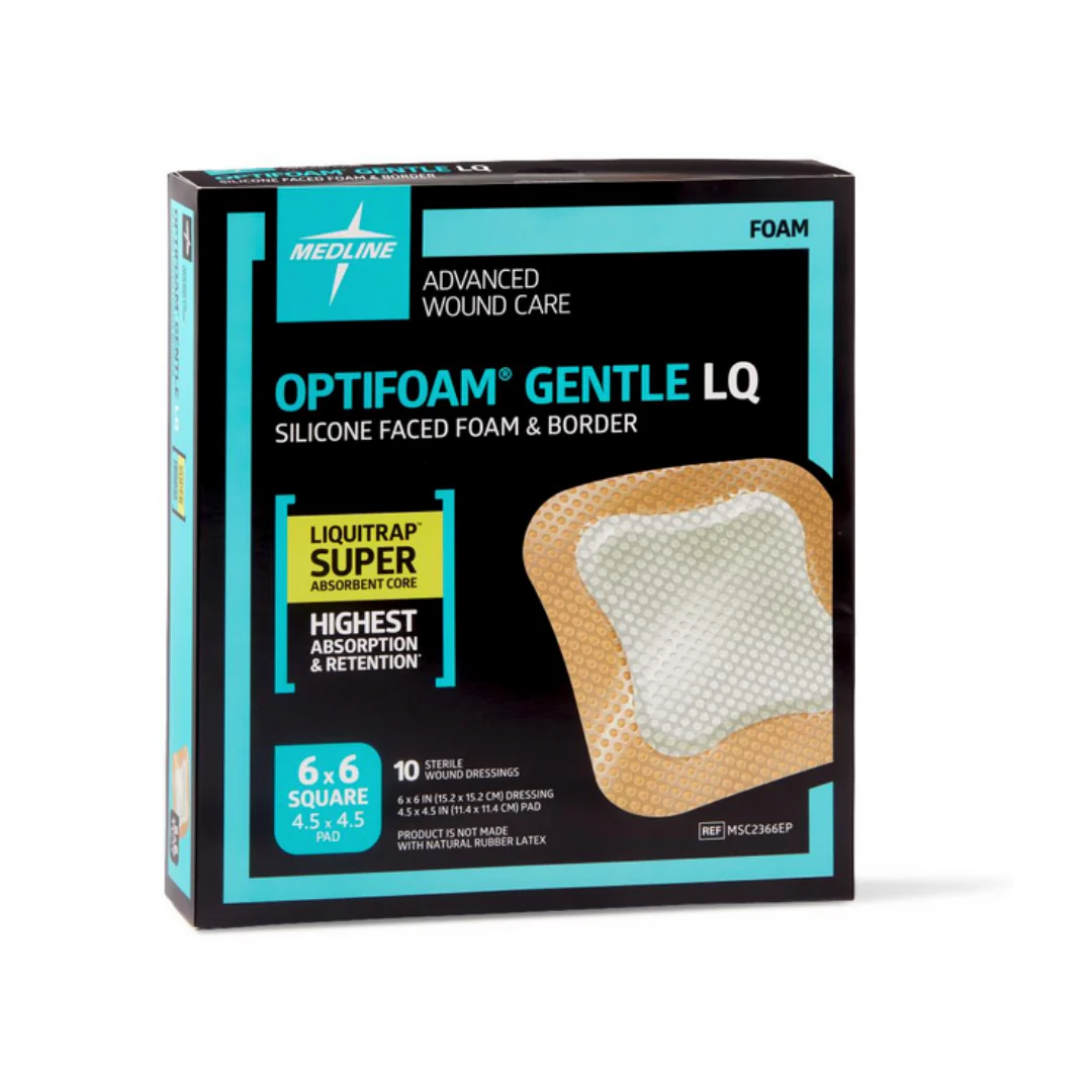 Medline Optifoam Gentle LQ Silicone-Faced Foam Wound Dressings - Image 10