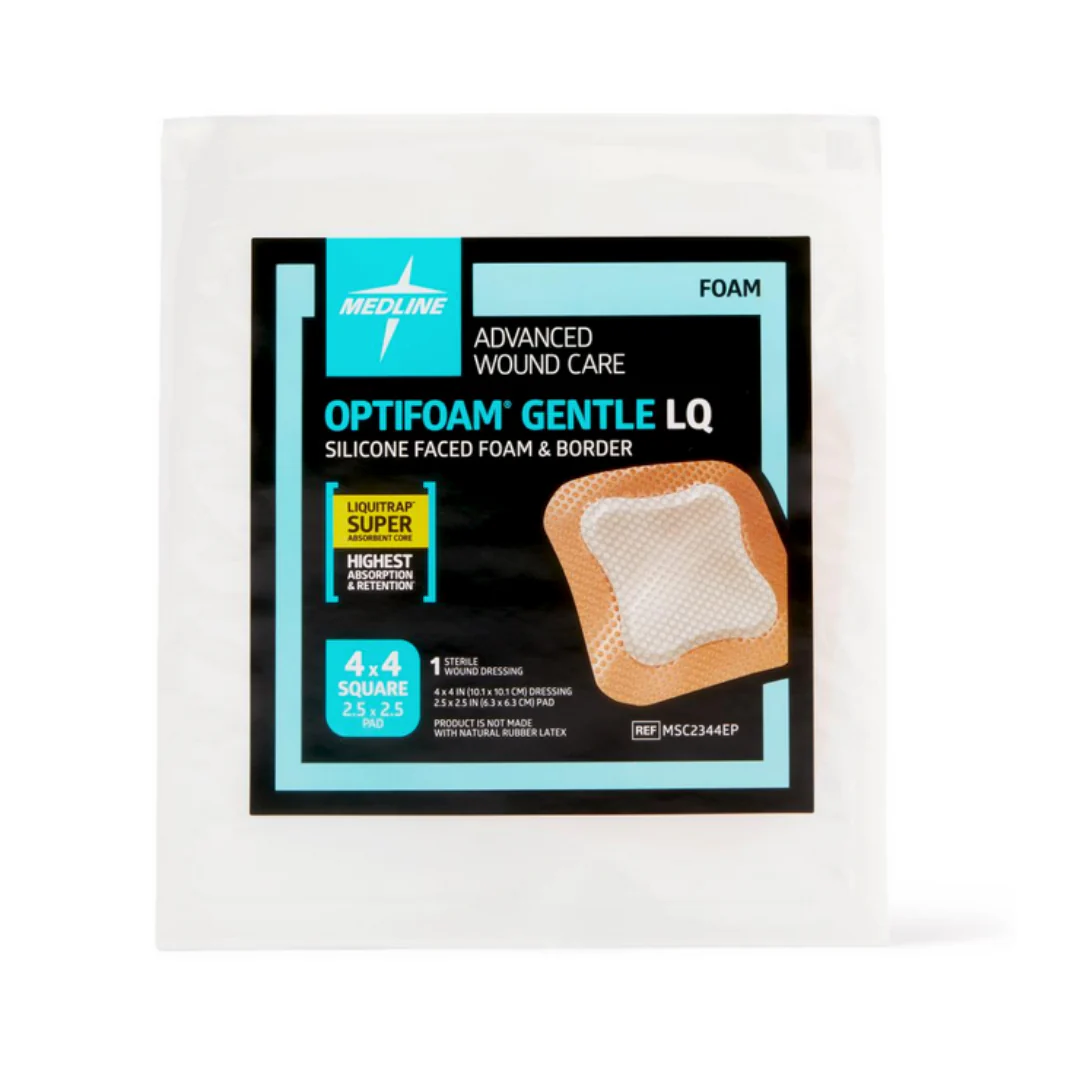 Medline Optifoam Gentle LQ Silicone-Faced Foam Wound Dressings - Image 8