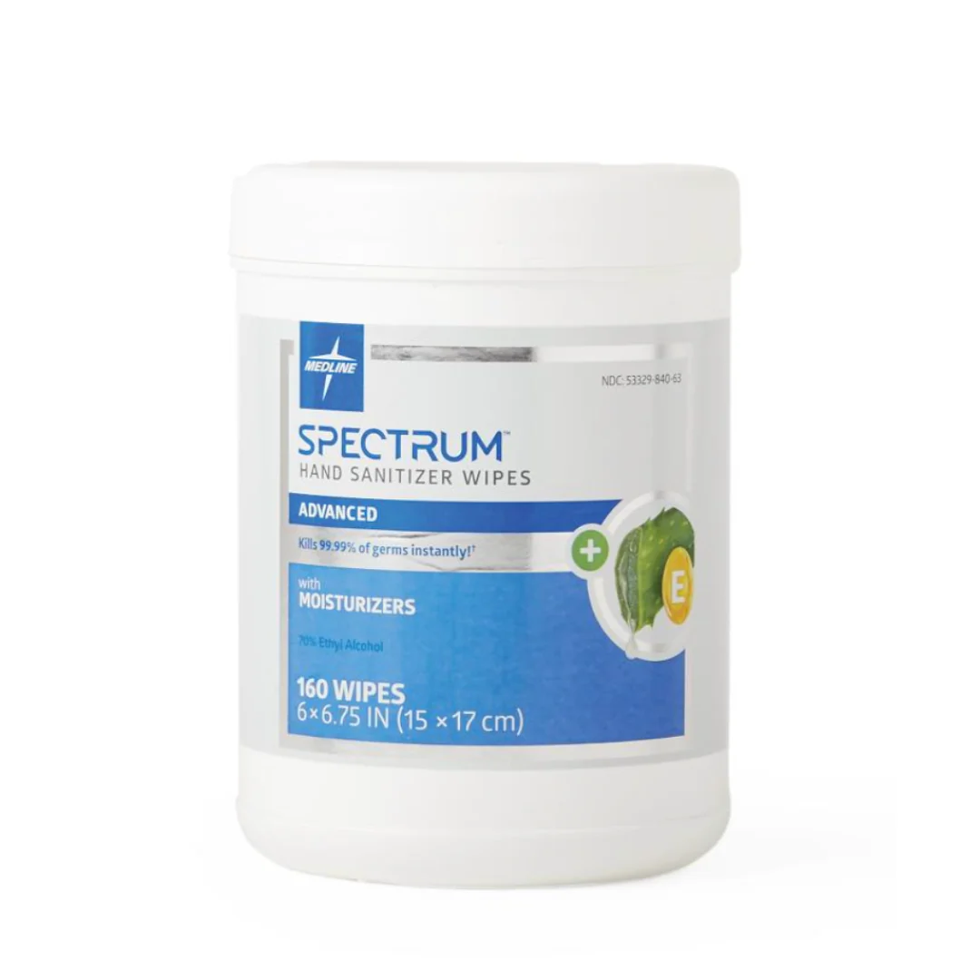 Medline Spectrum Advanced Hand Sanitizer Wipes