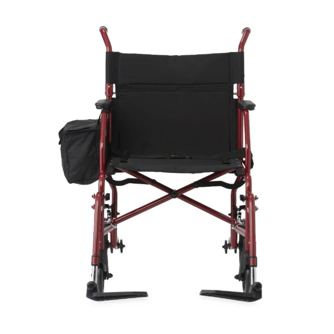 Medline Steel Transport Chair with Wide 19" Seat - Image 8