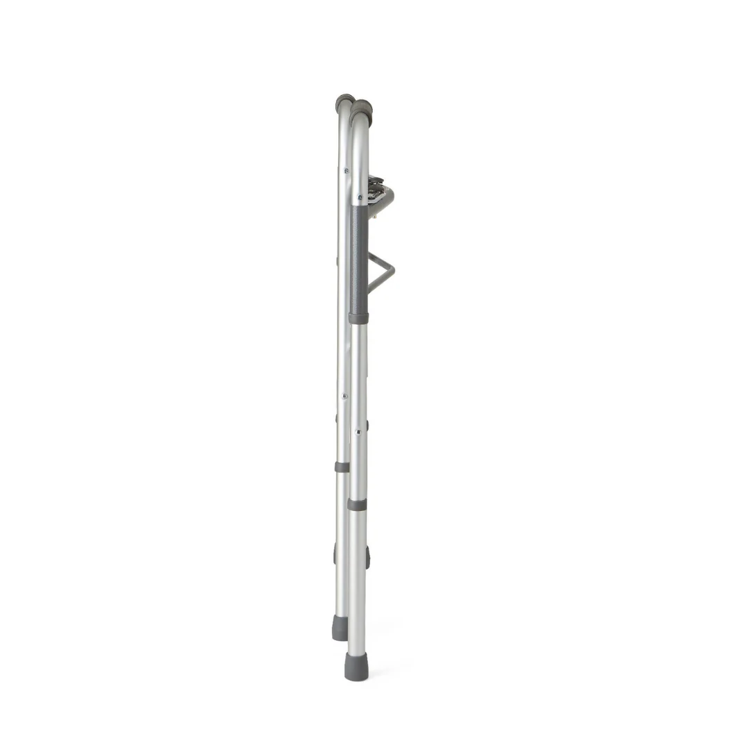 Medline Two-Button Adult Folding Walkers without Wheels - Image 3