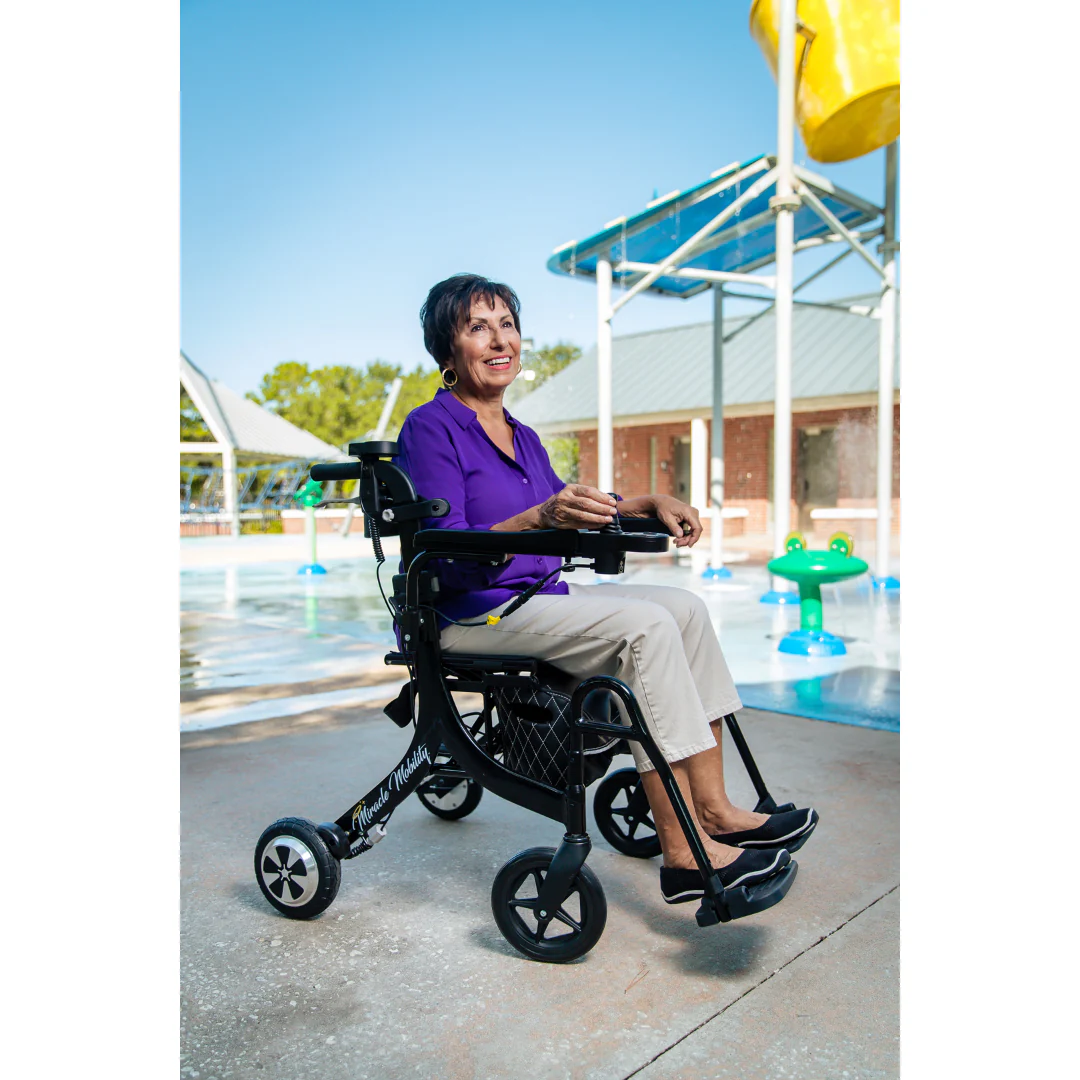 Miracle Mobility Portable 4N1 Walker Wheelchair Combo - Image 8