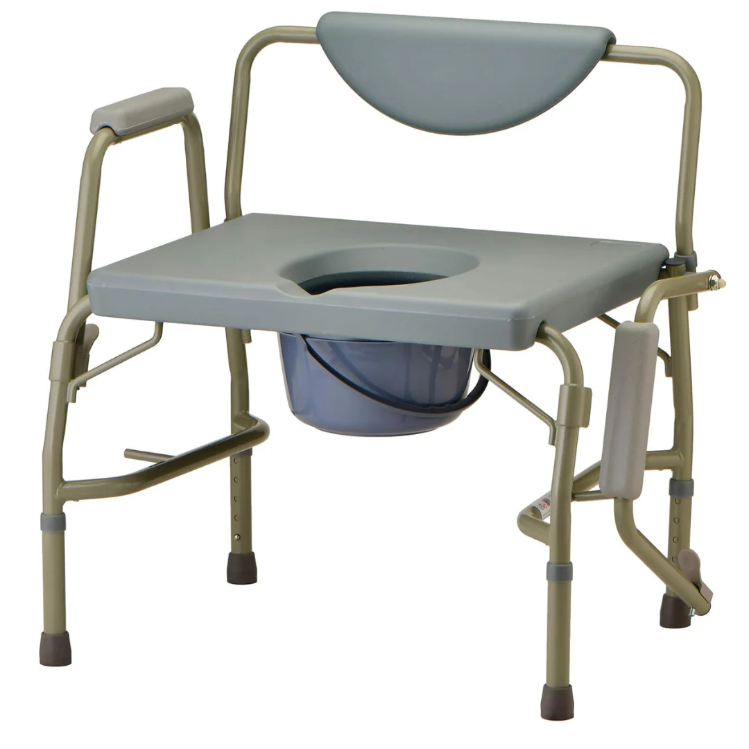 Nova Bariatric Bedside Commode with Drop-Arm Extra Wide Seat - Image 2