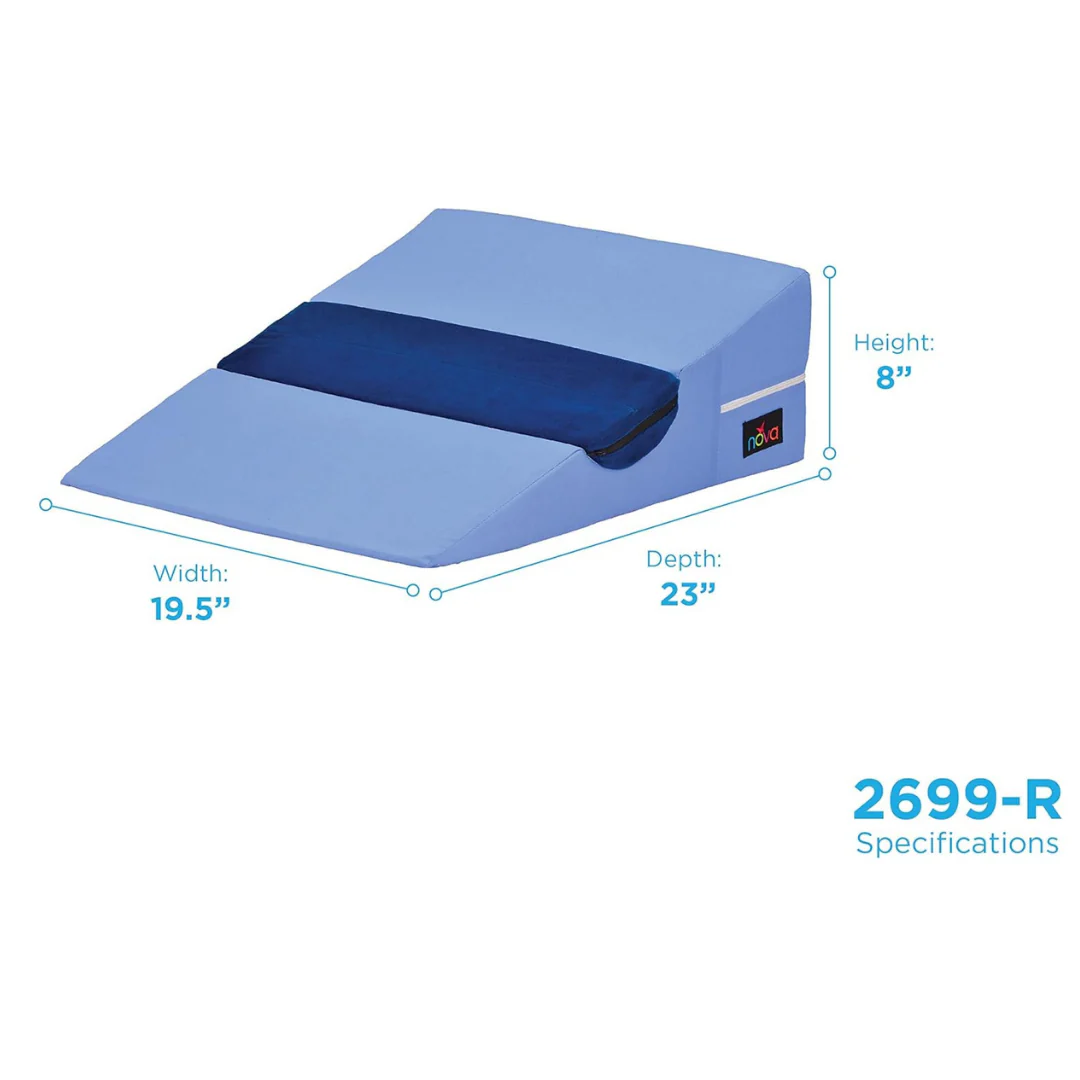 Nova Bed Wedge for Back & Side Sleepers with Half Roll Pillow Insert - 2 Pack - Image 7