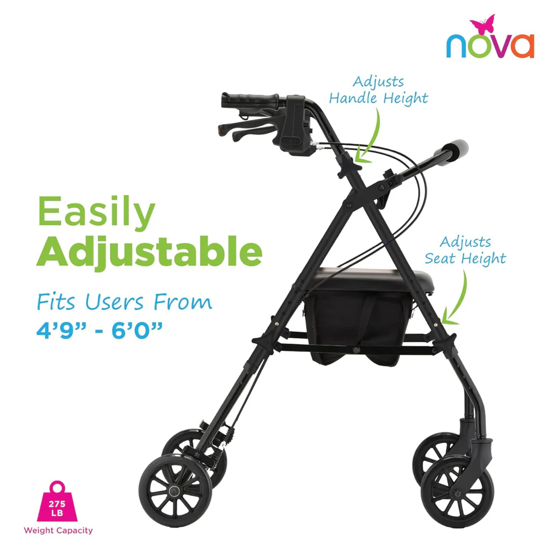 Nova Buzz KD Lightweight Folding Rollator - Open Box - Image 6
