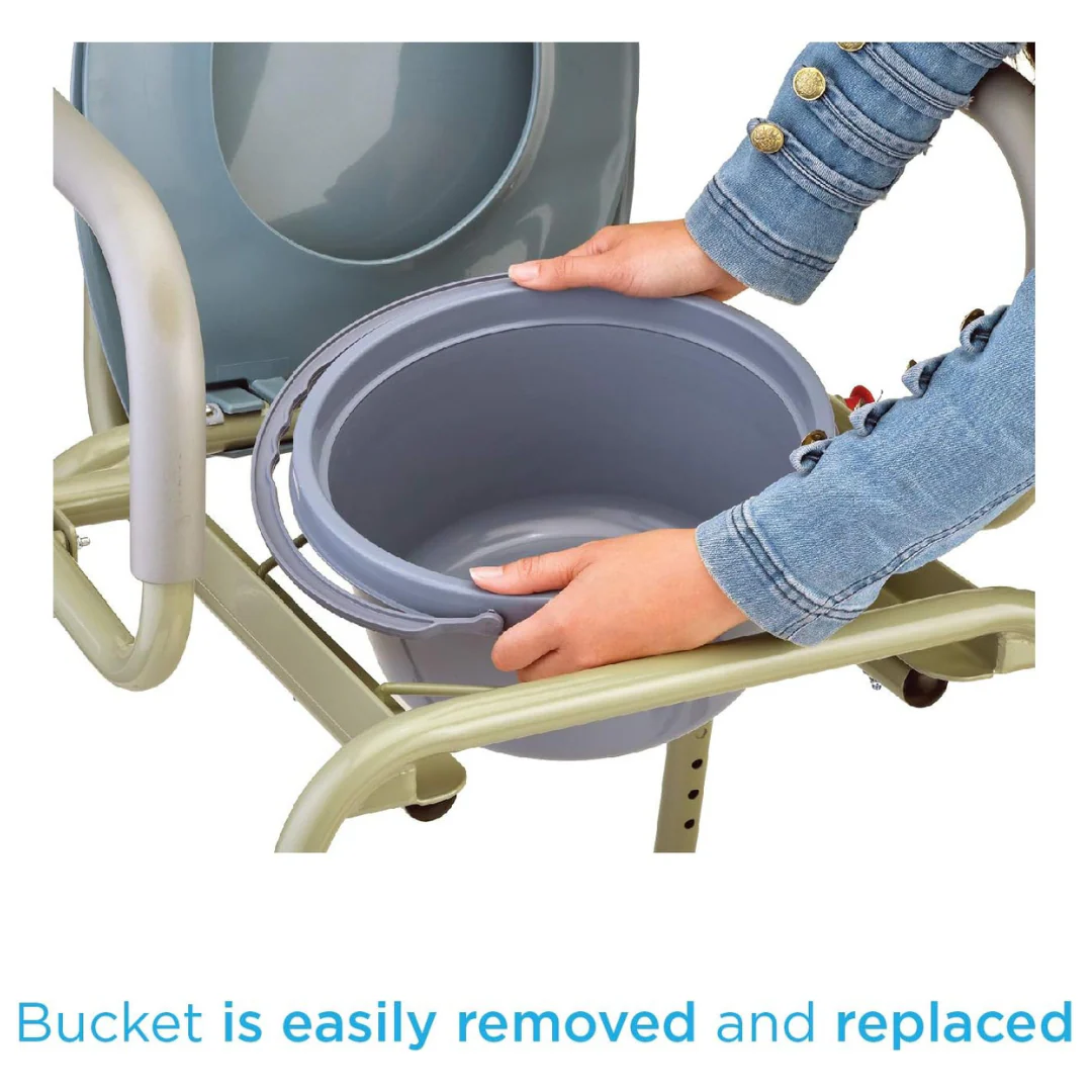 Nova Drop Arm 3-In-1 Commode - Stand Alone or Over Toilet - Image 13