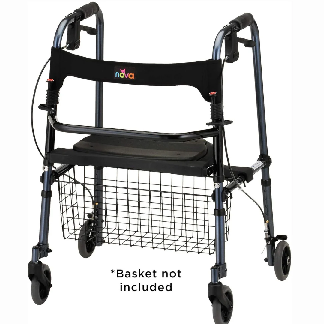 Nova Medical Cruiser De-Light Rolling Walker with Seat - Image 5