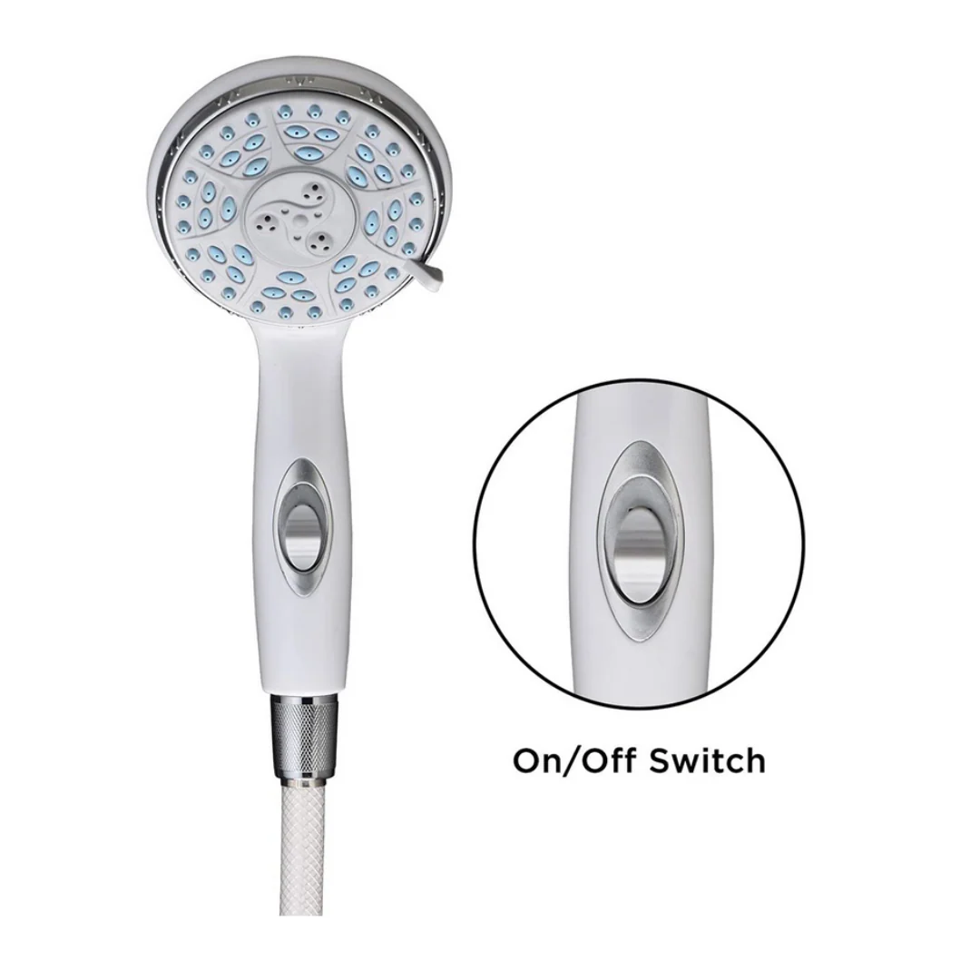 Nova Medical Deluxe Handheld Shower Head with XL Hose and 5 Settings - Image 4
