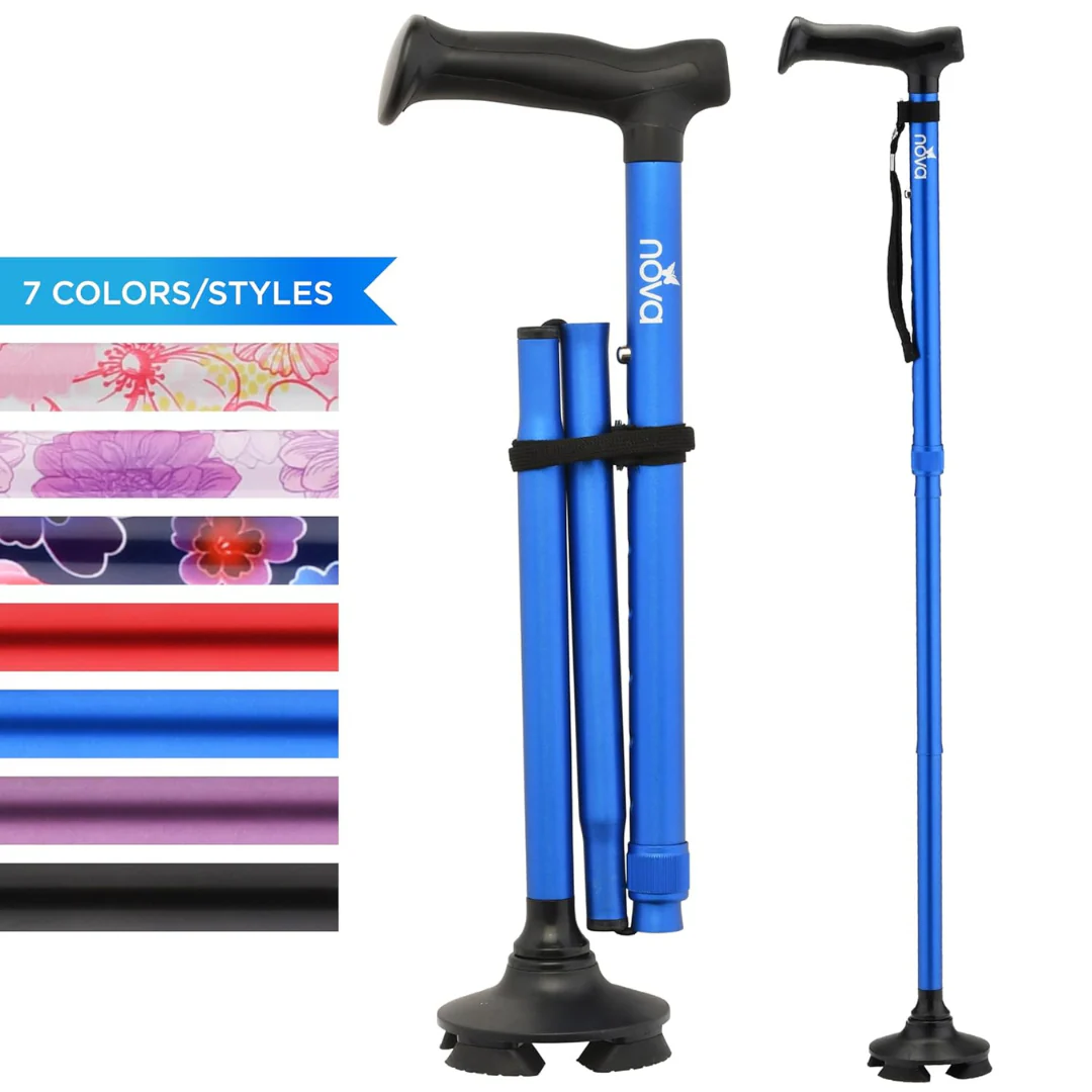 Nova Medical Folding Cane with Standing Pivot Tip - Image 3