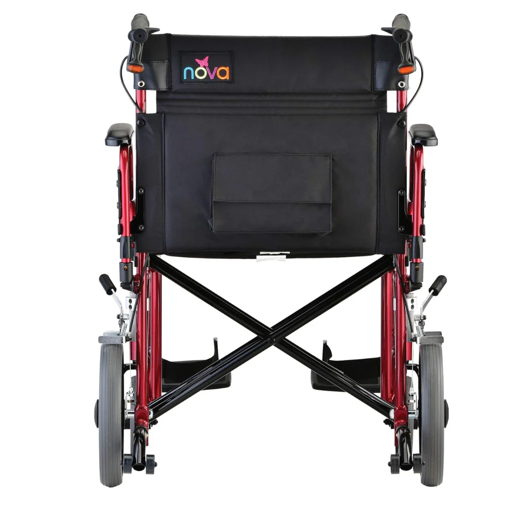 Nova Medical 332 HD Bariatric Transport Chair with 12" Wheels & Extra Wide Seat - Image 17