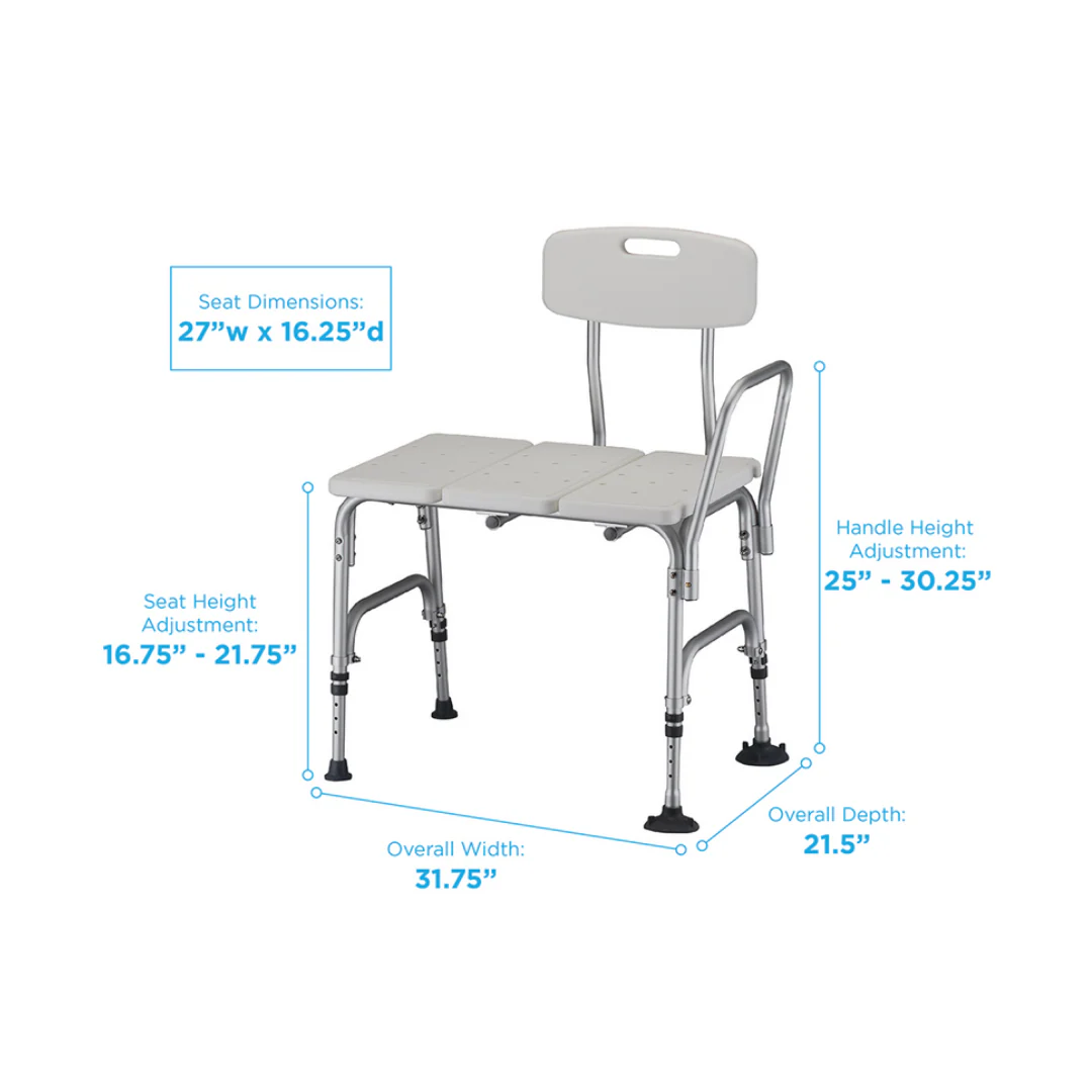 Nova Medical Heavy Duty Bariatric Bathtub Transfer Bench - Image 4