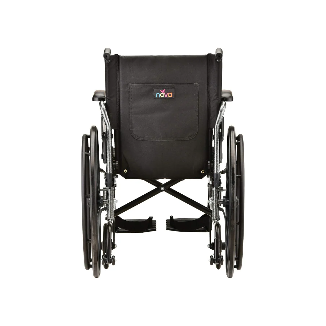 Nova Medical Lightweight Portable Wheelchair with Flip-Back Arms - Open Box - Image 8