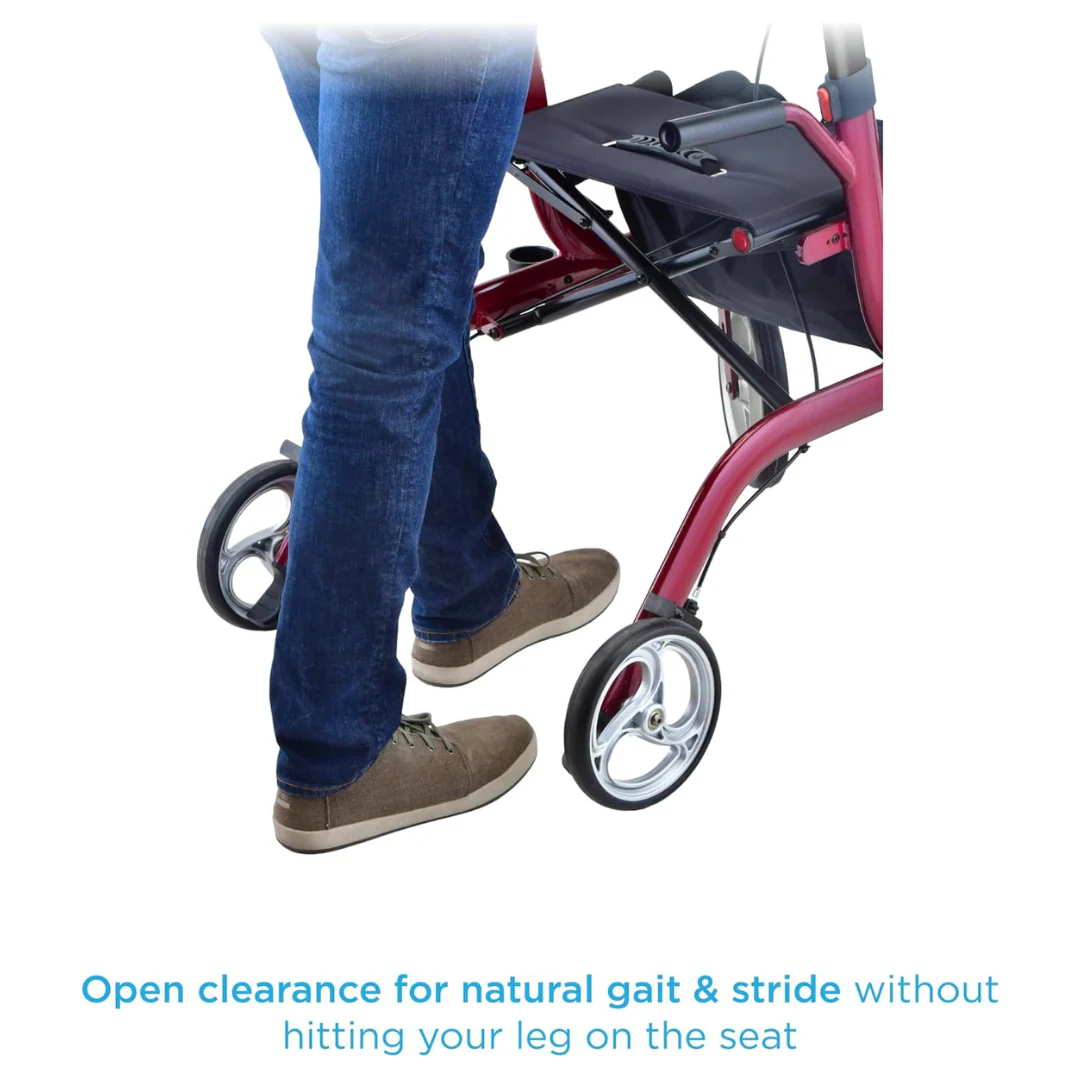Nova Medical Phoenix Rise UP Rollator - Upright Walker with Padded Forearm Support - Image 3