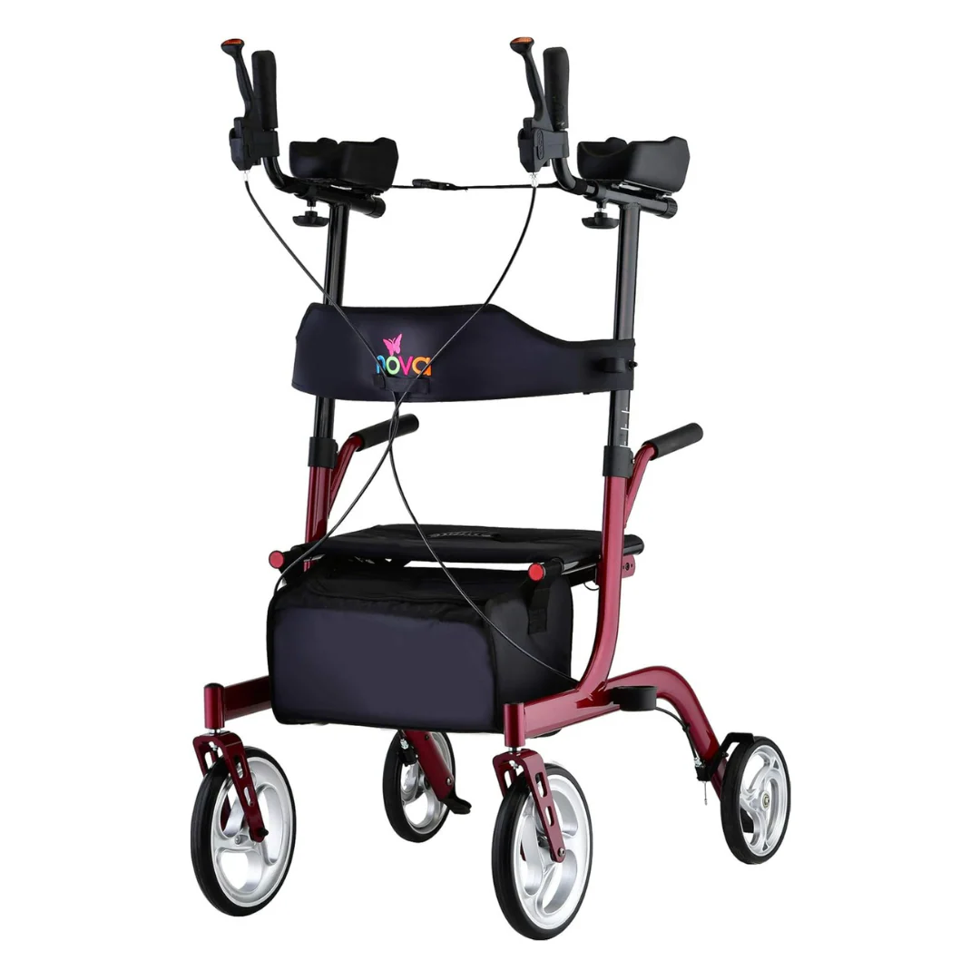 Nova Medical Phoenix Rise UP Rollator - Upright Walker with Padded Forearm Support - Image 7