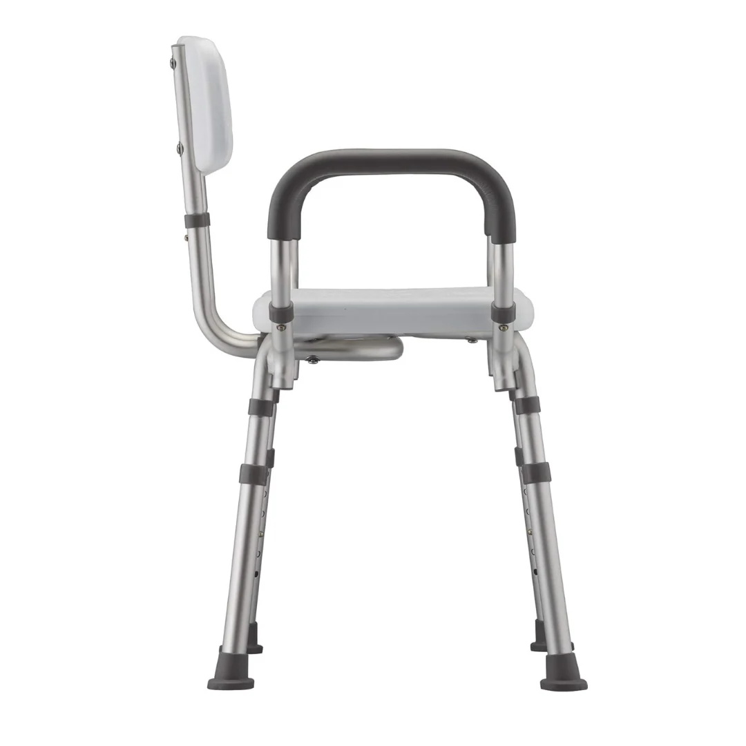 Nova Medical Showe Chair with Back, Arms & Hygienic U-Shape Cutout - Image 5